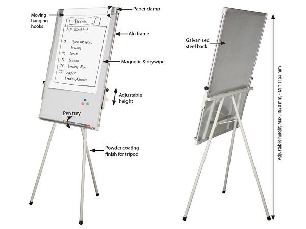 Флипчарт (flipchart), мольберт, штатив тренога, магнитная доска. фото 3