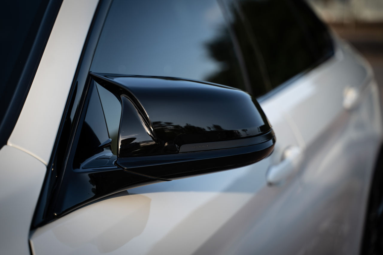 Gloss Black Wing Mirror Covers For BMW 3 Series F30 / 4 Series F32 (2012-2019)