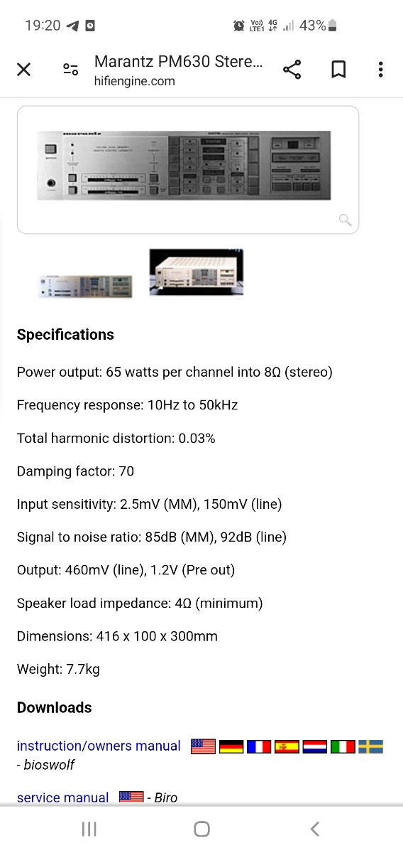Vând  Amplificator Marantz Pm 630 foto 9