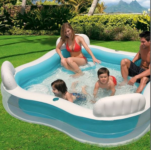 Bazine Intex pentru familie si copii 229x229x66 cm, 990 L - Ideală pentru vară! Livrare la domicili foto 6
