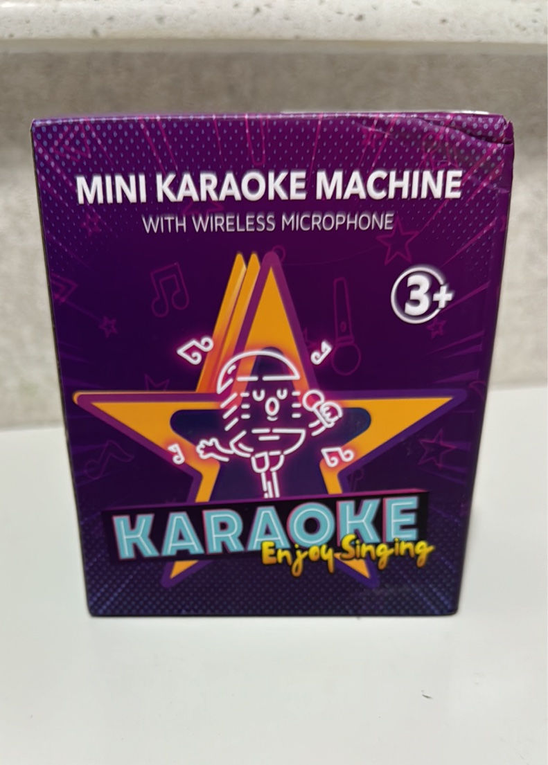 Mini aparat de karaoke pentru copii adulți, difuzor portabil Bluetooth cu 2 microfoane fără fir foto 7
