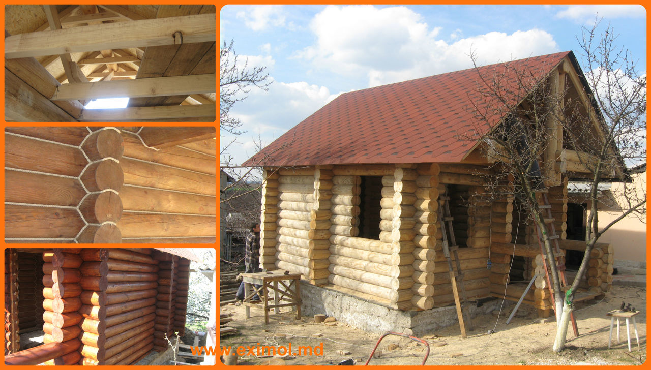 Строительство сауны, бани. Construirea saunei din lemn foto 1