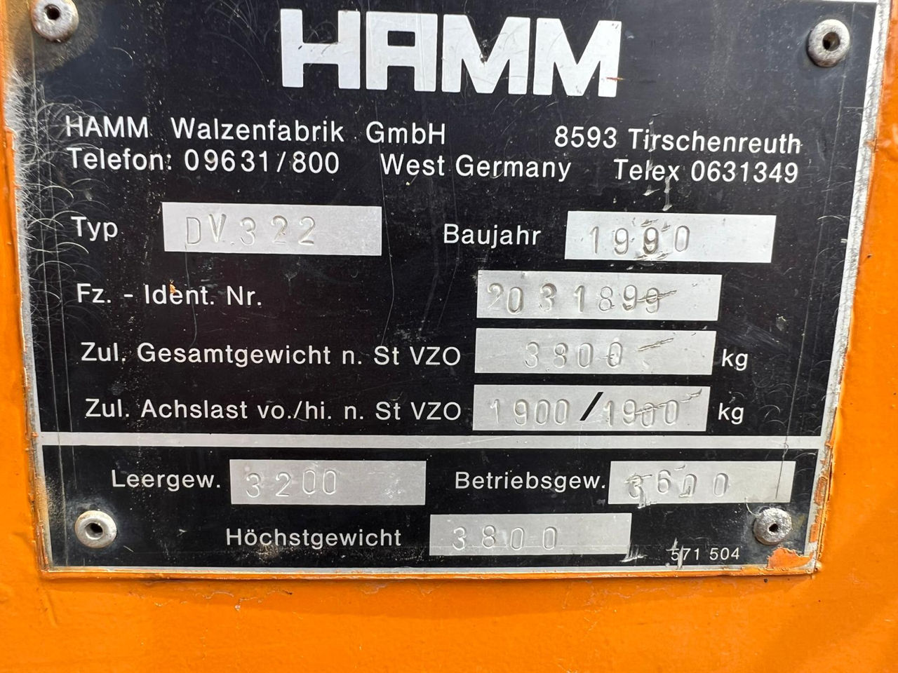 Cilindru compactor Hamm DV 322 – 3,8 tone foto 9