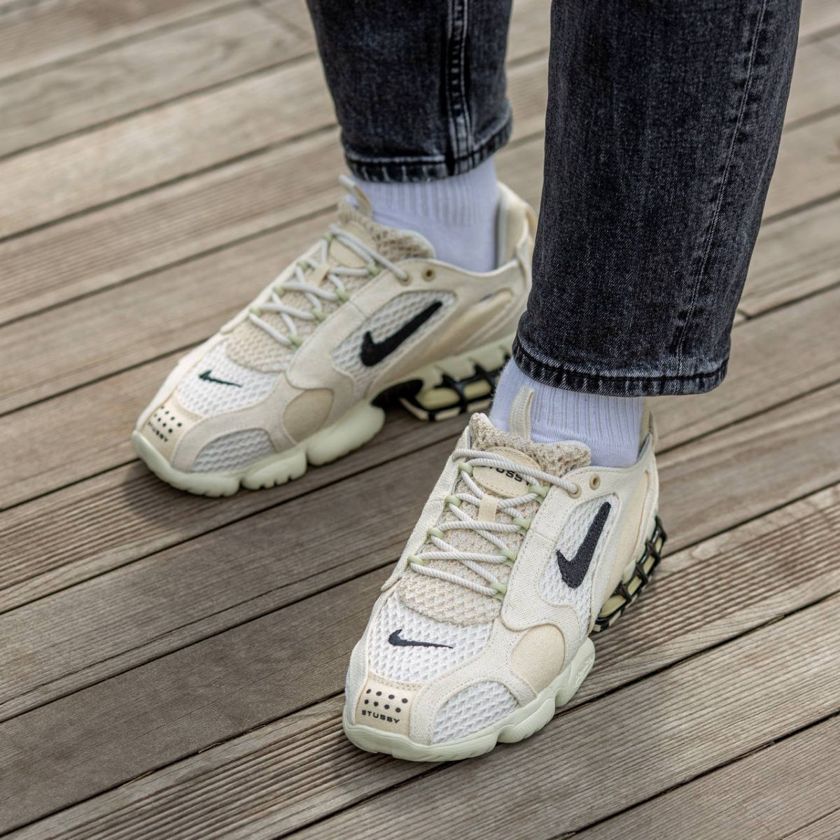 Nike Air Zoom Spiridon Cage 2 Beige x Stussy Unisex фото 7