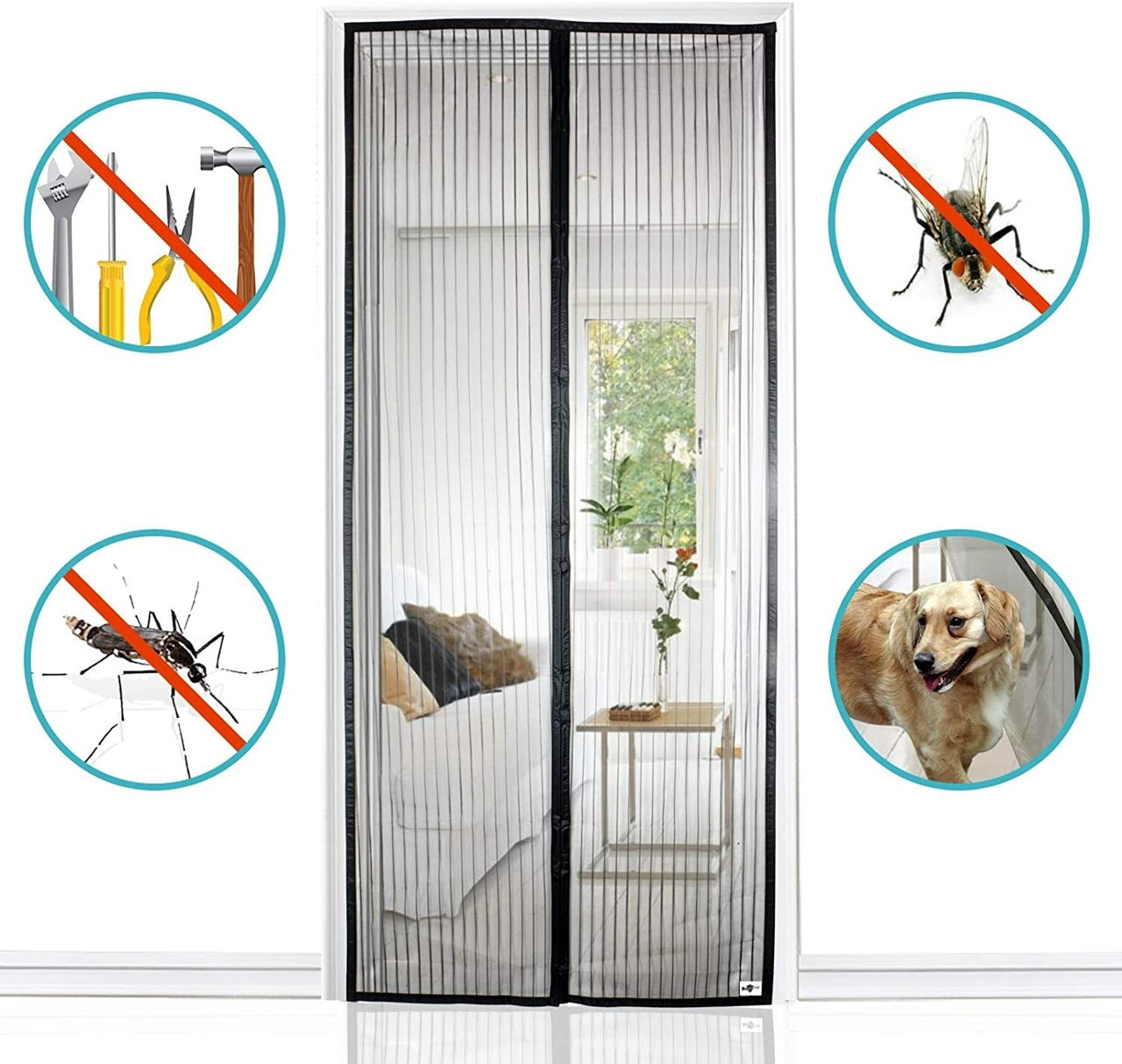 Perdea cu magneti anti insecte Magic Mesh  foto 0