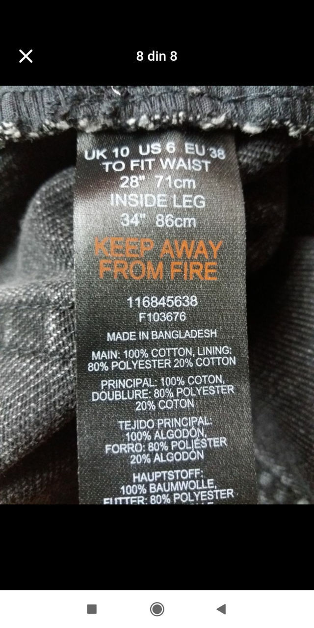 Nou! Blugi drepti, talie inalta, 100% cotton, marimea 28, 550 lei, sec. Ciocana foto 4