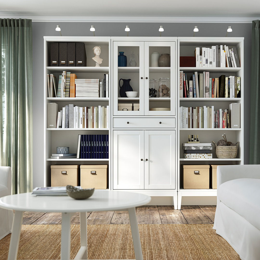 Dulap de bibliotecă mare cu uși din sticlă IKEA фото 0