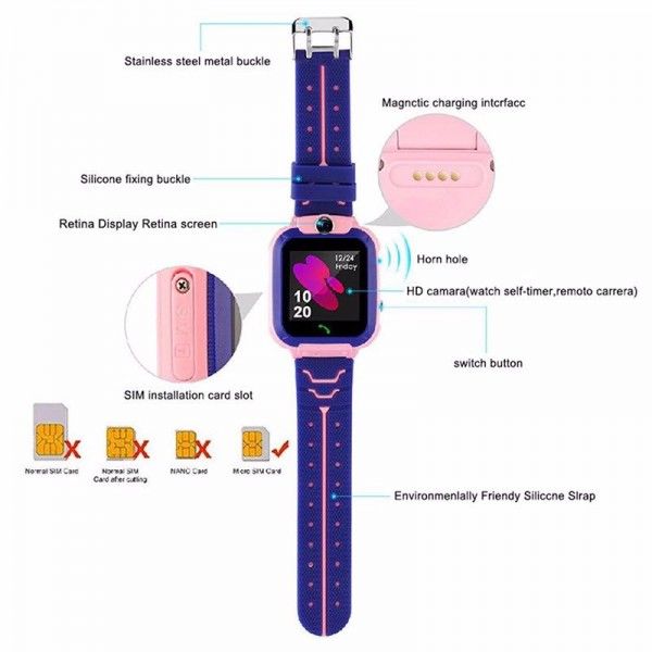 Детские Умные Смарт часы Baby Smart Watch Q12 фото 5
