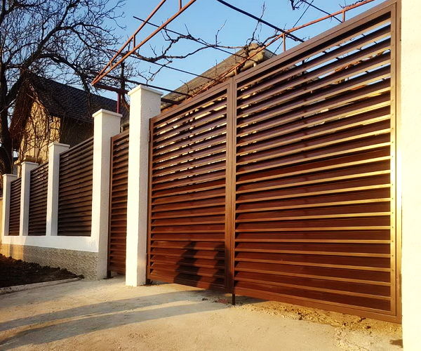 Gard din lamele metalice zincate. foto 8