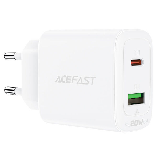 Încărcător Cu Două Porturi Acefast A25 Pd20w (usb-c+usb-a). foto 2