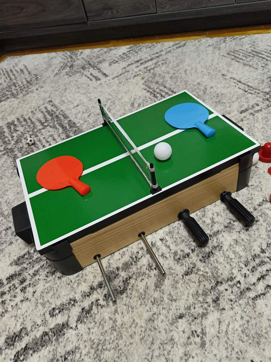 Joc de masă 3 în 1 fotbal,hockey, tenis de masa foto 1