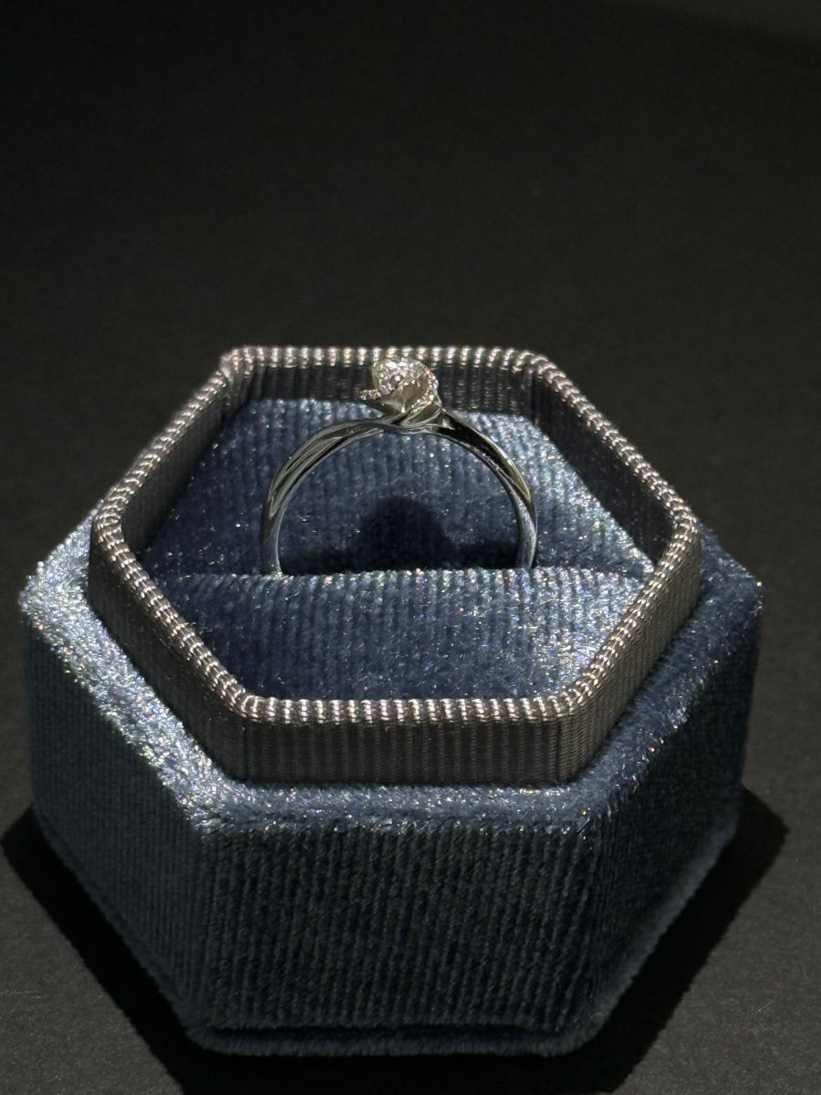 Inel aur alb, cu diamant, marca Cellini foto 1