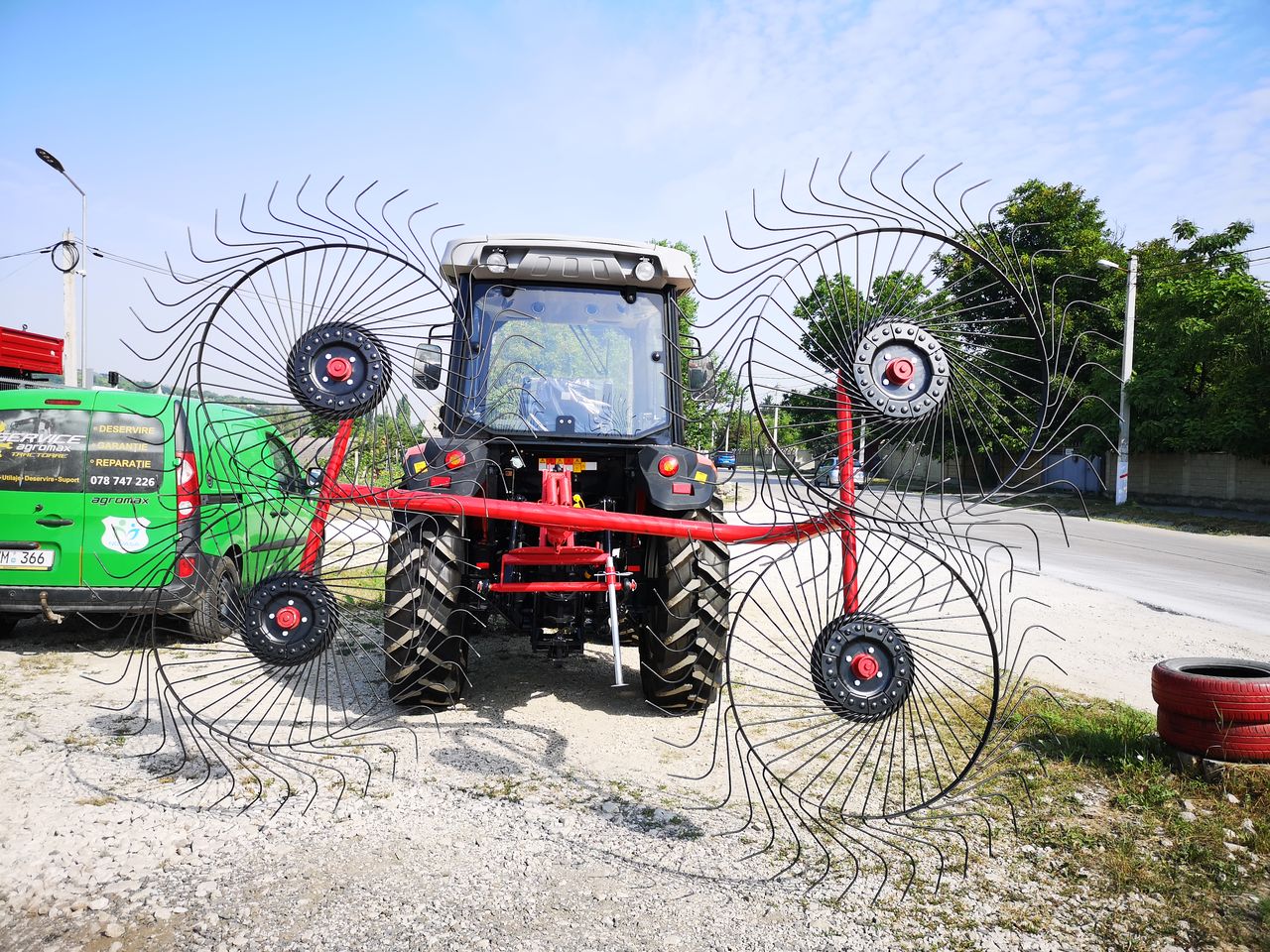 Grebla tip soare cu 4 roti / grebla 1.8m / grebla tip paianjen 1.8m foto 12