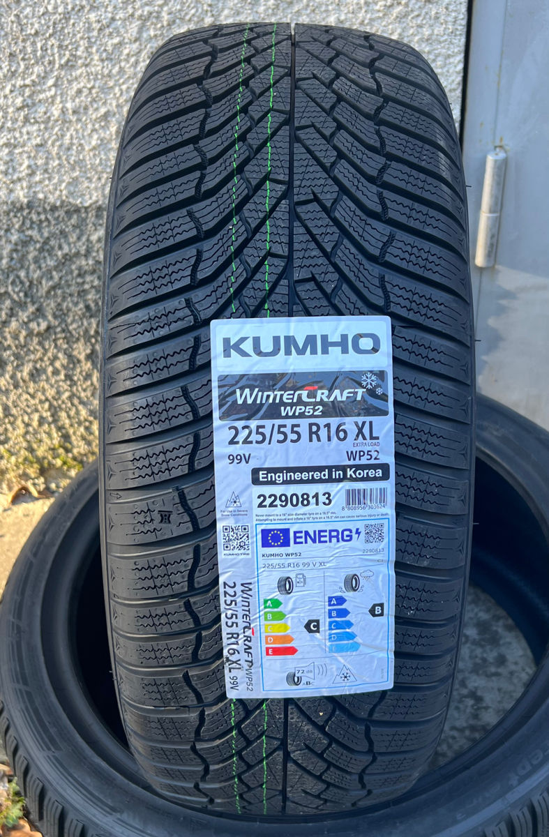 2 шины/2 anvelope 225/55 R16 Kumho Wintercraft WP52/ Доставка, livrare toata Moldova 2024 foto 0