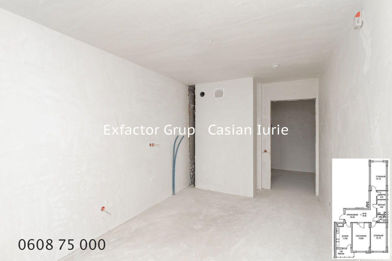 Apartament cu 3 camere, 87 m², Buiucani, Chișinău foto 16