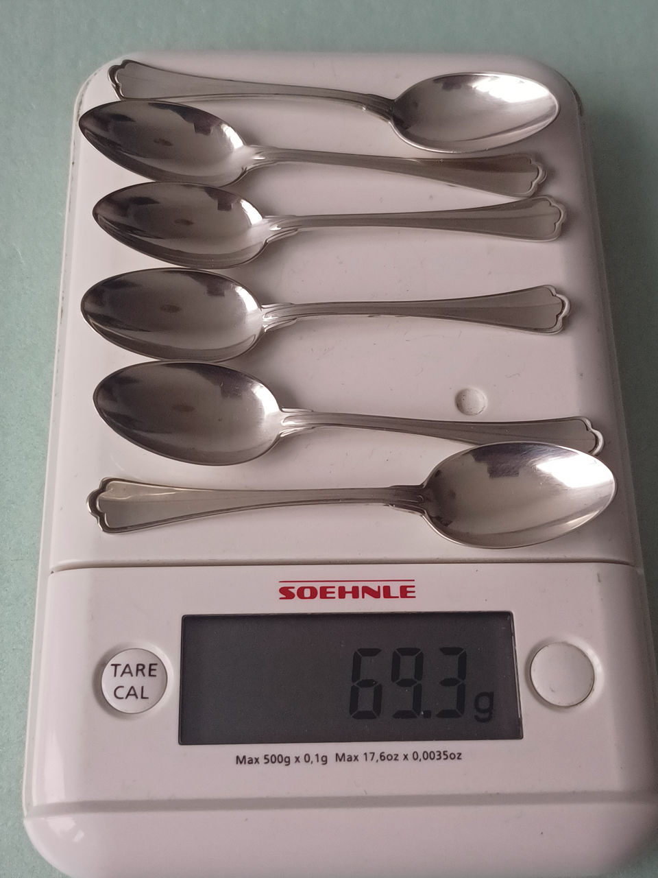 Lot compus din 12 lingurite p/u ceai si cafea argint masiv 800 , sunt noi - neutilizate  . foto 4