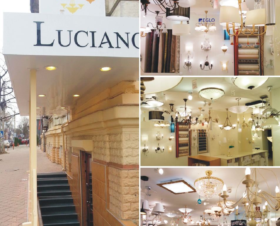Luciano - магазин люстр в центре Кишинева - светильники, бра, лампы и торшеры. foto 1