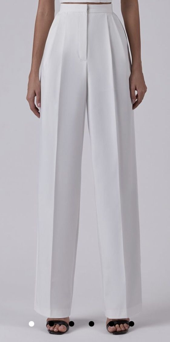 Новый белоснежный костюм, корсетный топ, широкие брюки. foto 3