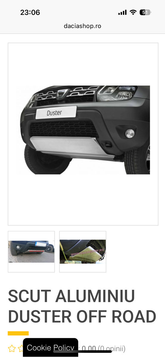 Scut aluminiu motor Dacia Duster foto 1