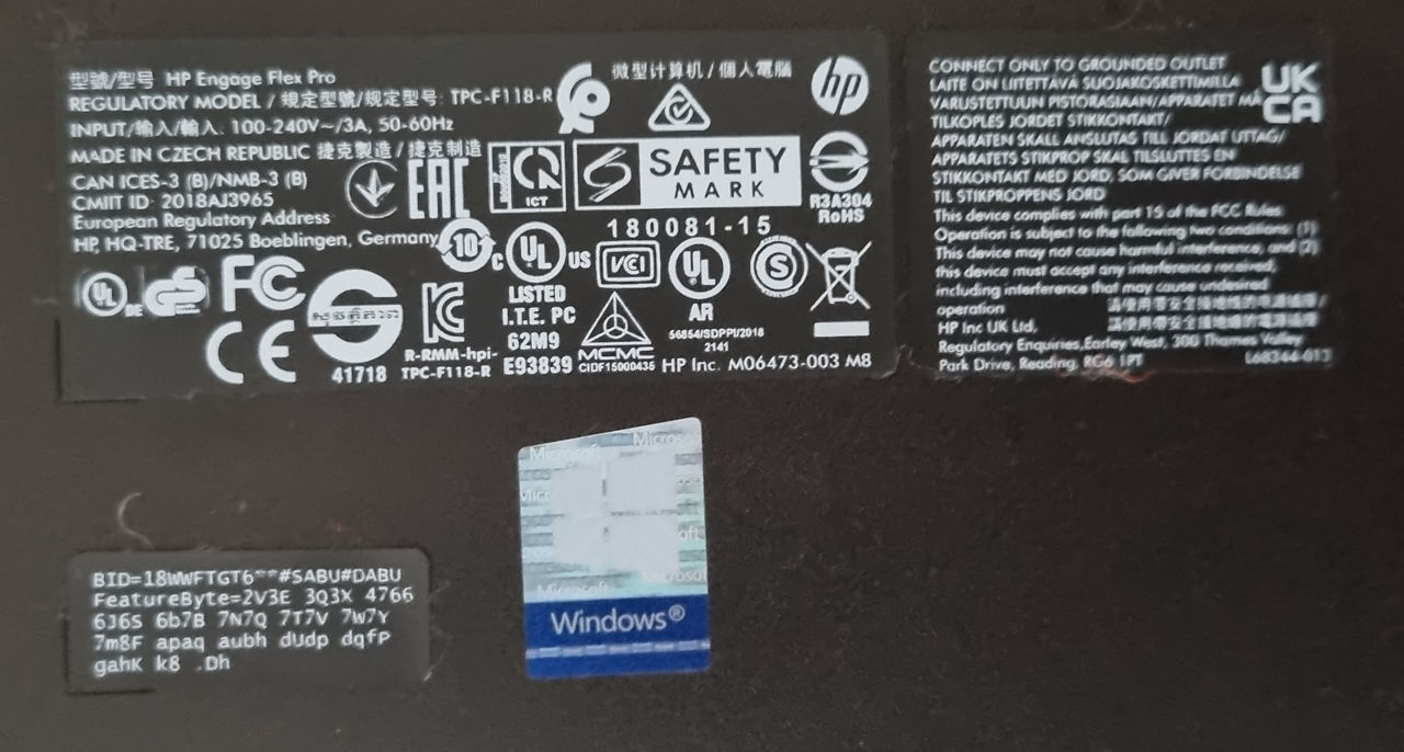 HP Engage Flex Pro i3-8100 foto 3