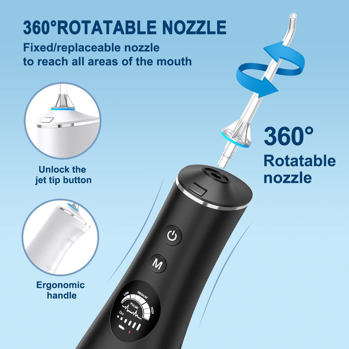 Flosser Cu Perie De Dinti 2 In 1 Nou irigator irrigator floser foto 4