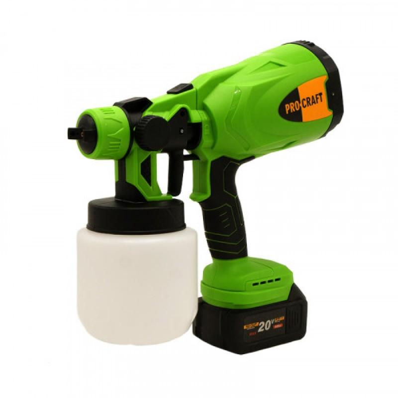 Pistol de vopsit pe acumulafor Procraft PSE20(fara acumulator si incarcator)/ Livrare gratuita foto 1