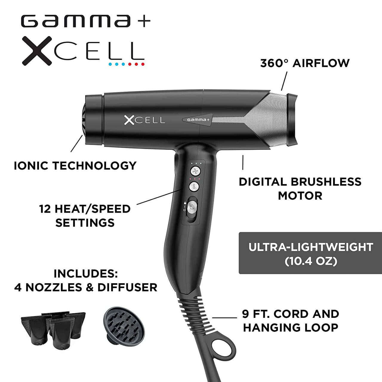 Gamma+ xcell professional digital dryer/профессиональный фен foto 1