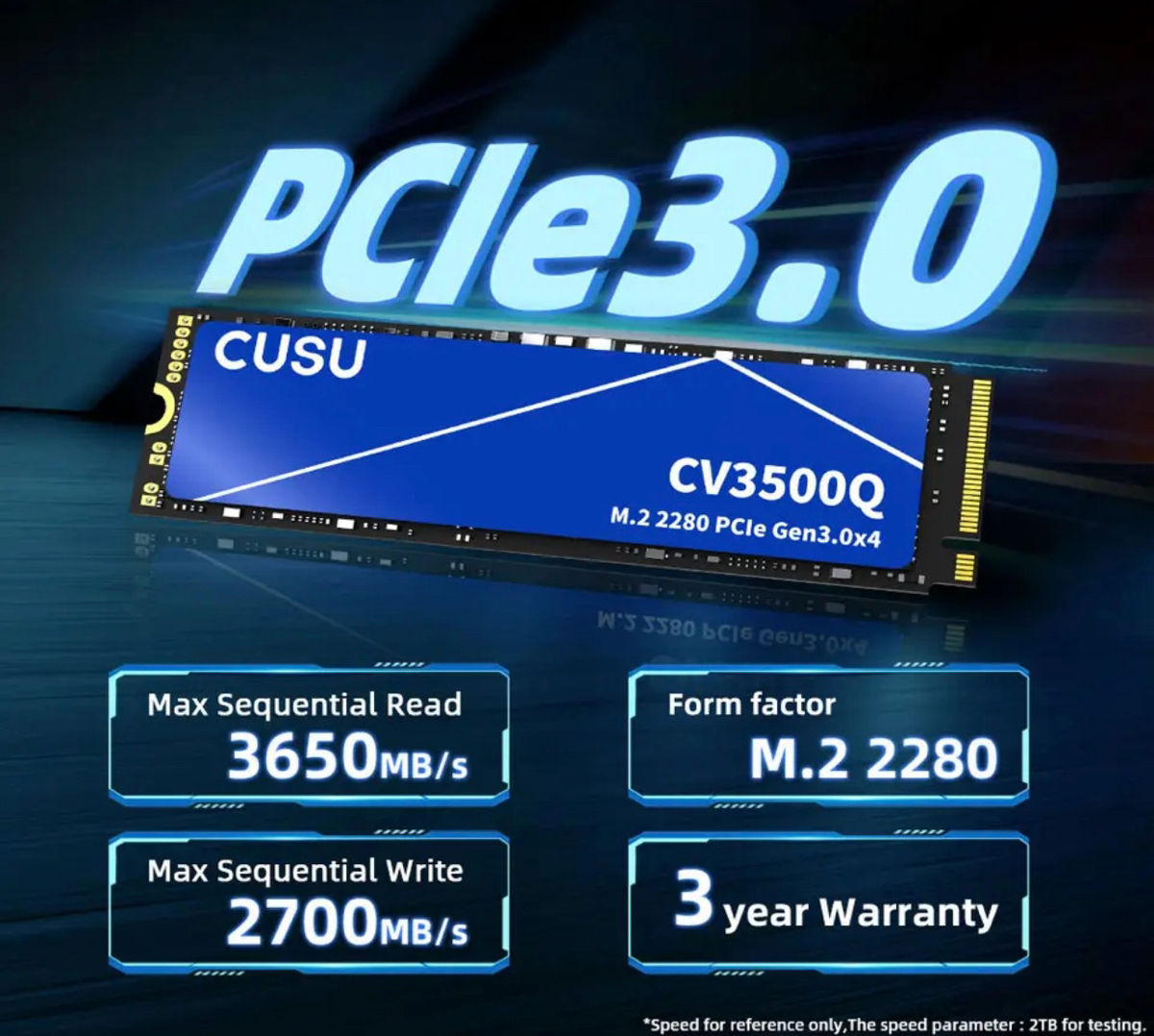 SSD NVMe 1TB/512GB m.2 CV3500Q 3000MB/s WD / Cusu / TeamGroup фото 3