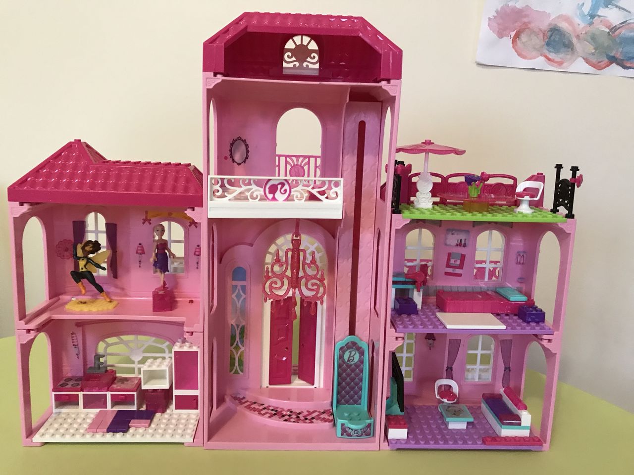 Кукольный дом для Барби Конструктор Mega Bloks Barbie bield&style luxury  Дворец и 3х дом с куколкой