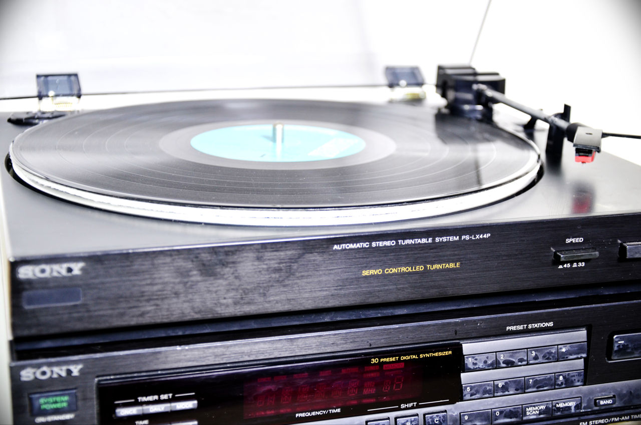 SONY Hi-Fi Stereo System стерео система с проигрывателем винила и колонками фото 8