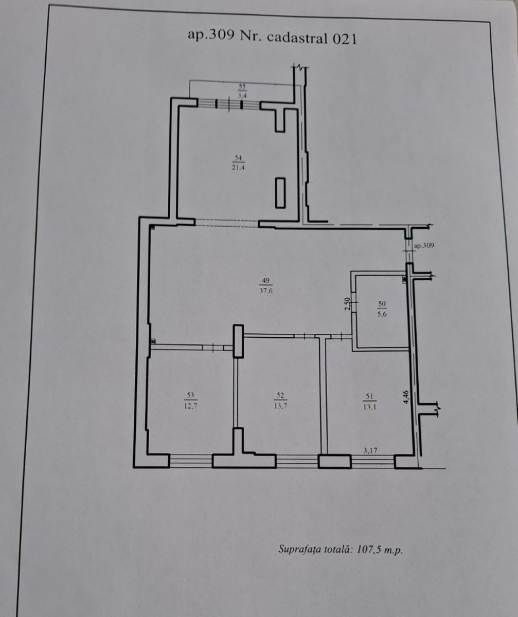Apartament cu 4 camere,  Centru,  Strășeni,  Strășeni foto 9