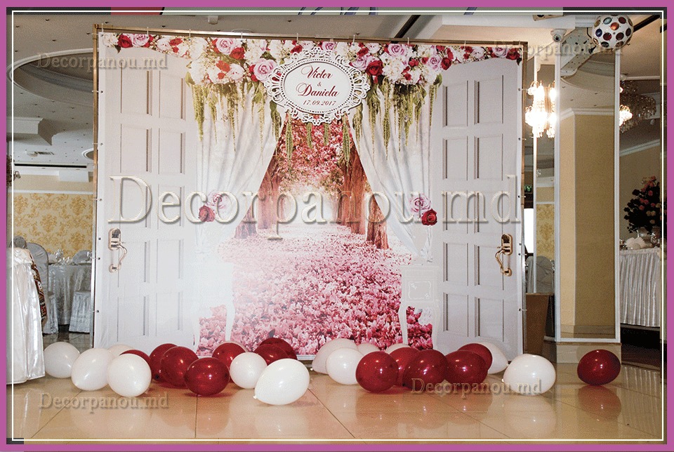 Decor cu panou foto , fotopanou , fotostand la nunta , cumatrie , aniversare , corporativ фото 2