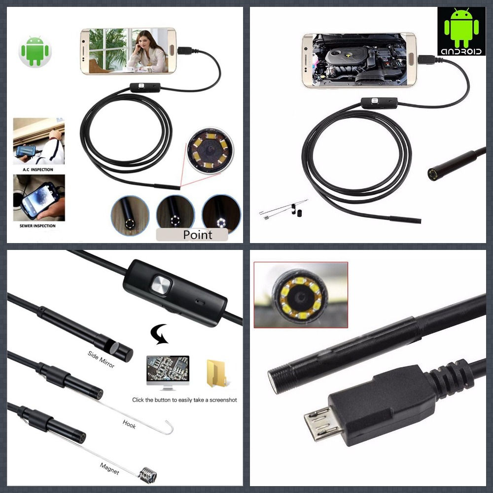 Эндоскоп цифровой USB 5м для смартфона и ПК. Camera endoscop USB 5m pentru  smartphone si PC