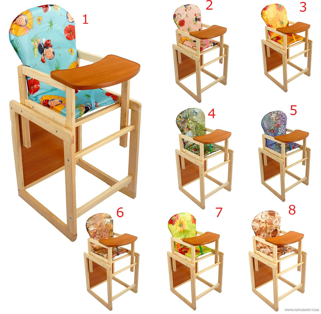 Детский стол-стул трансформер деревянный