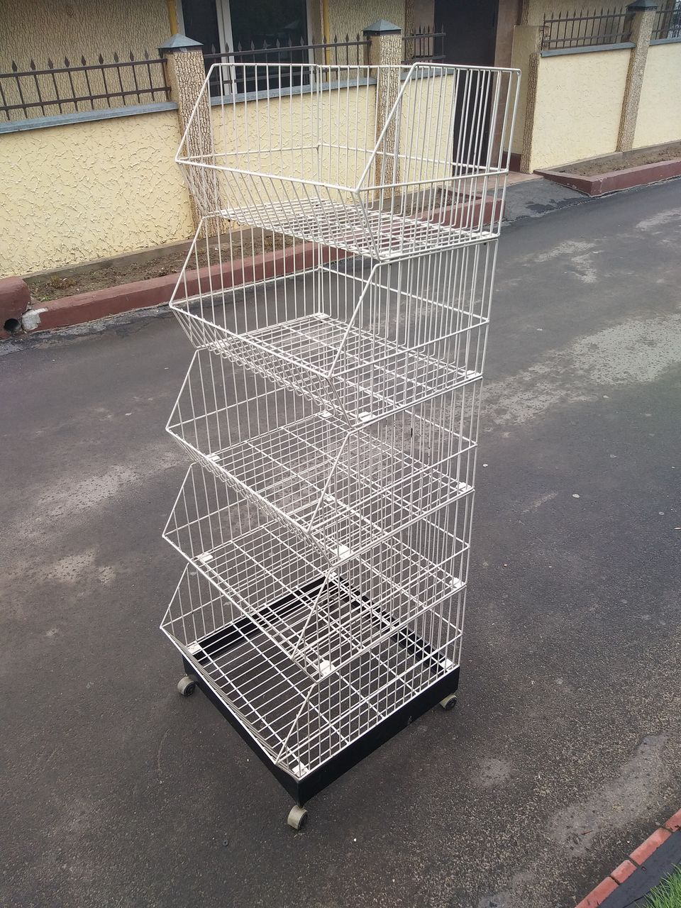 Стеллаж Горка из 5 корзин на колёсах