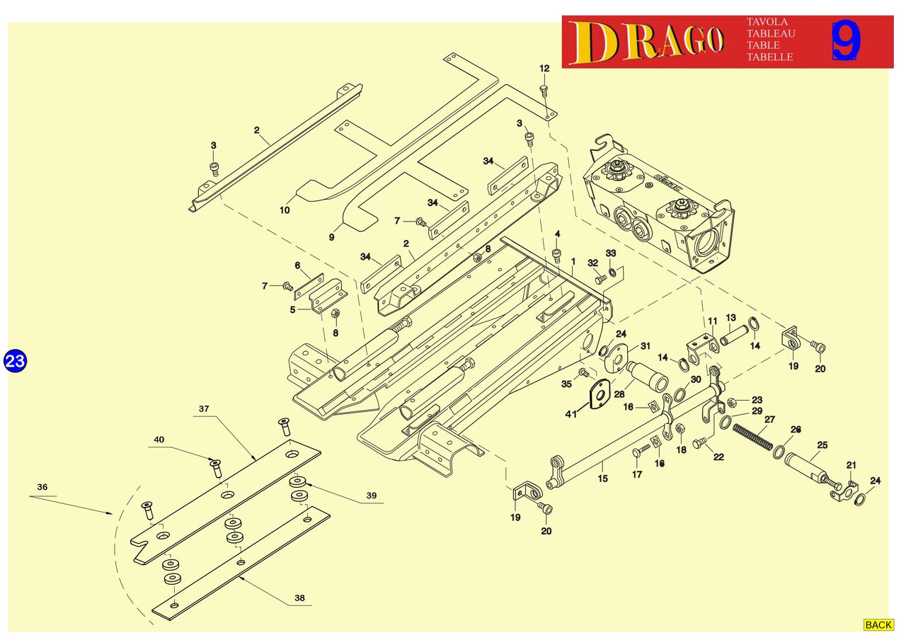 Запчасти на жатку  olimac drago piese de schimb olimac drago foto 2