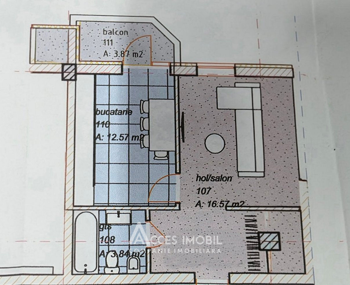 Apartament cu 1 cameră, Periferie, Durlești, Chișinău mun.
