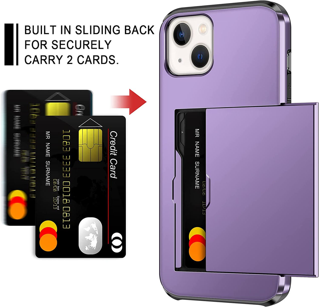 iPhone 14 Plus husa cu slot pentru card foto 1