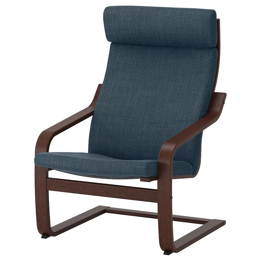 Fotoliu cu taburet Ikea Poang/Hillared foto 4
