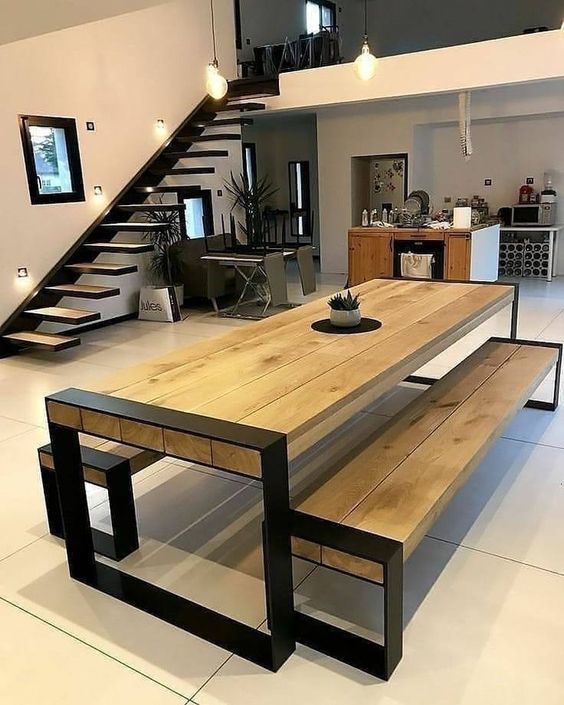 Masa  din stejar in stil loft.mobila la comanda стол из дуба в стиле лофт, мебель на заказ foto 12