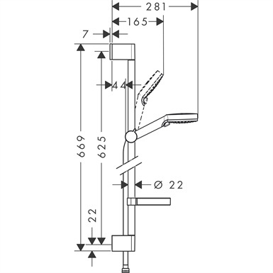 Полка для ванной hansgrohe