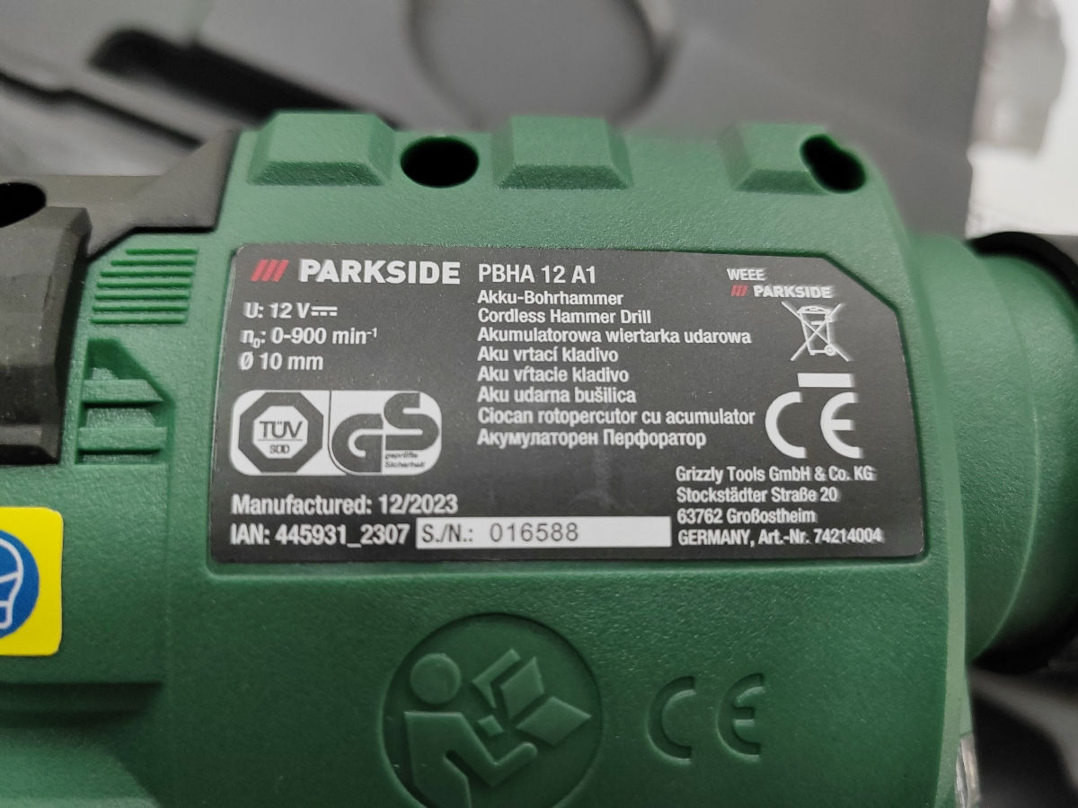Mini ciocan perforator cu acumulator Parkside PBHA 12 A1 foto 3