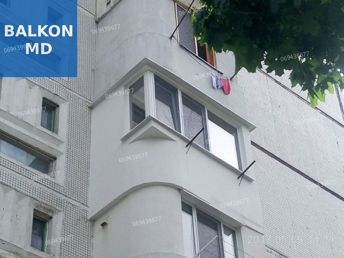 Reparatia balcoanelor, extinderea balconului. Ремонт балконов, расширение балконов любых серий домов фото 4