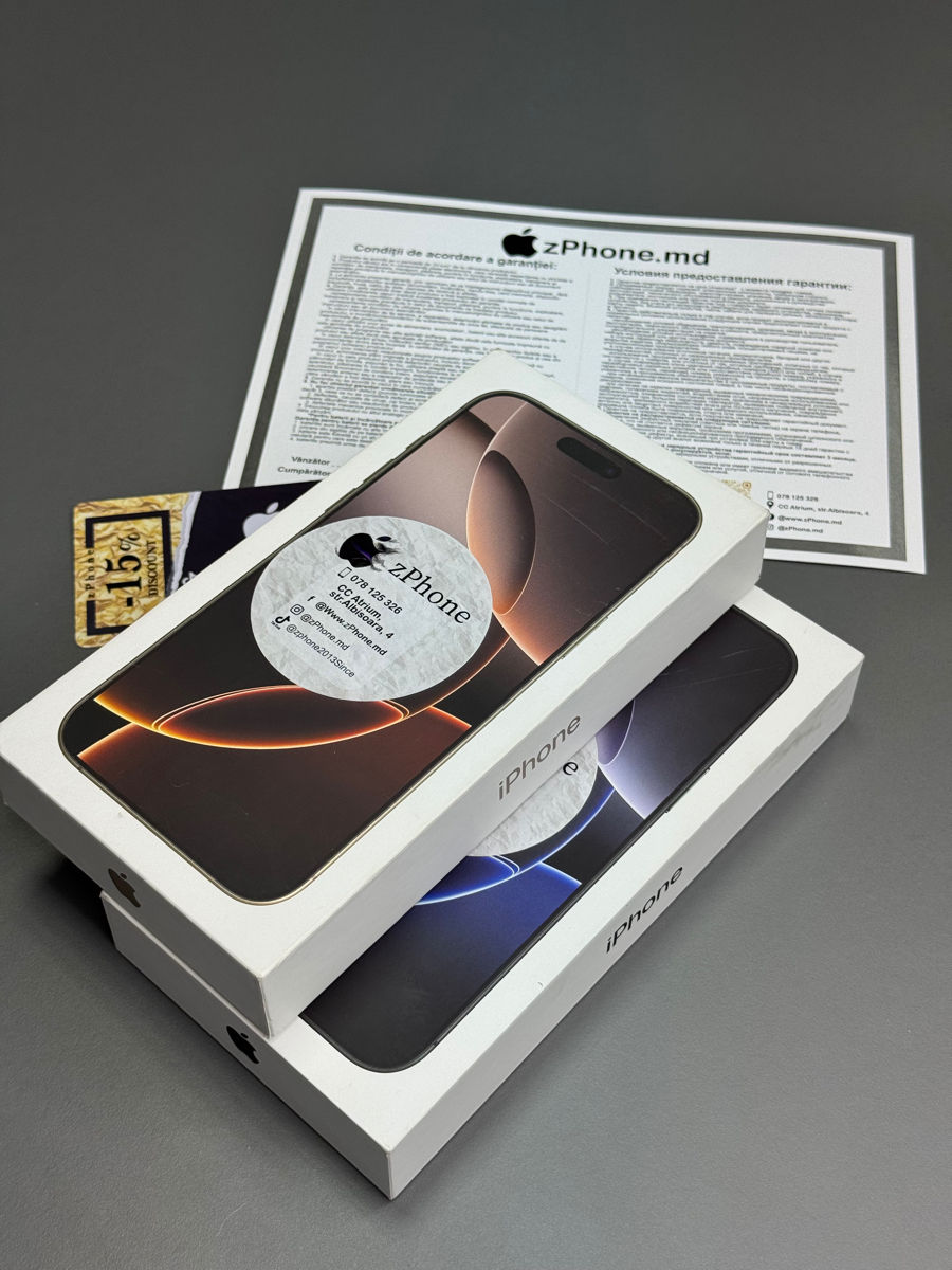iPhone 16 ProMax 512Gb Magazin Garanție 24Luni (256GB/512GB/1Tb) DisponibileToate Culorile. фото 9