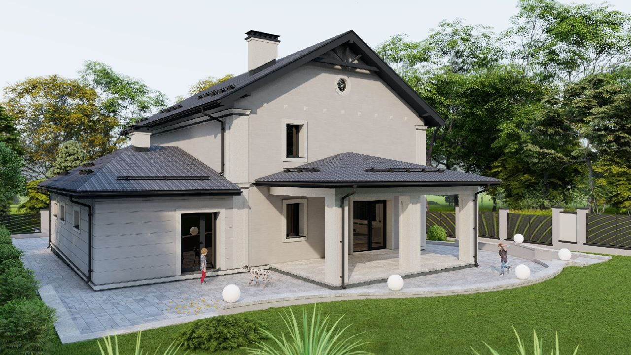 Casă de locuit individuală S+P+E/ 306.55m2/ stil modern/ arhitect/inginerie/schițe/planuri3D foto 1