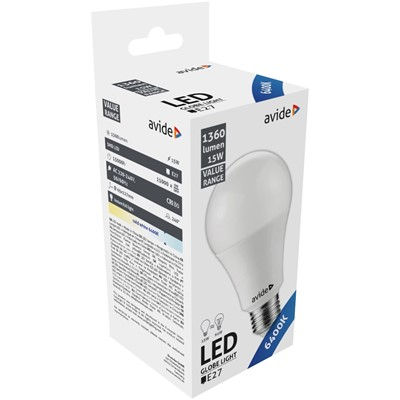 Lampa LED E27 GLOBO 15W 230V 6400K 1360lm   Un set de patru lămpi LED cu economie de energie cu o pu foto 2