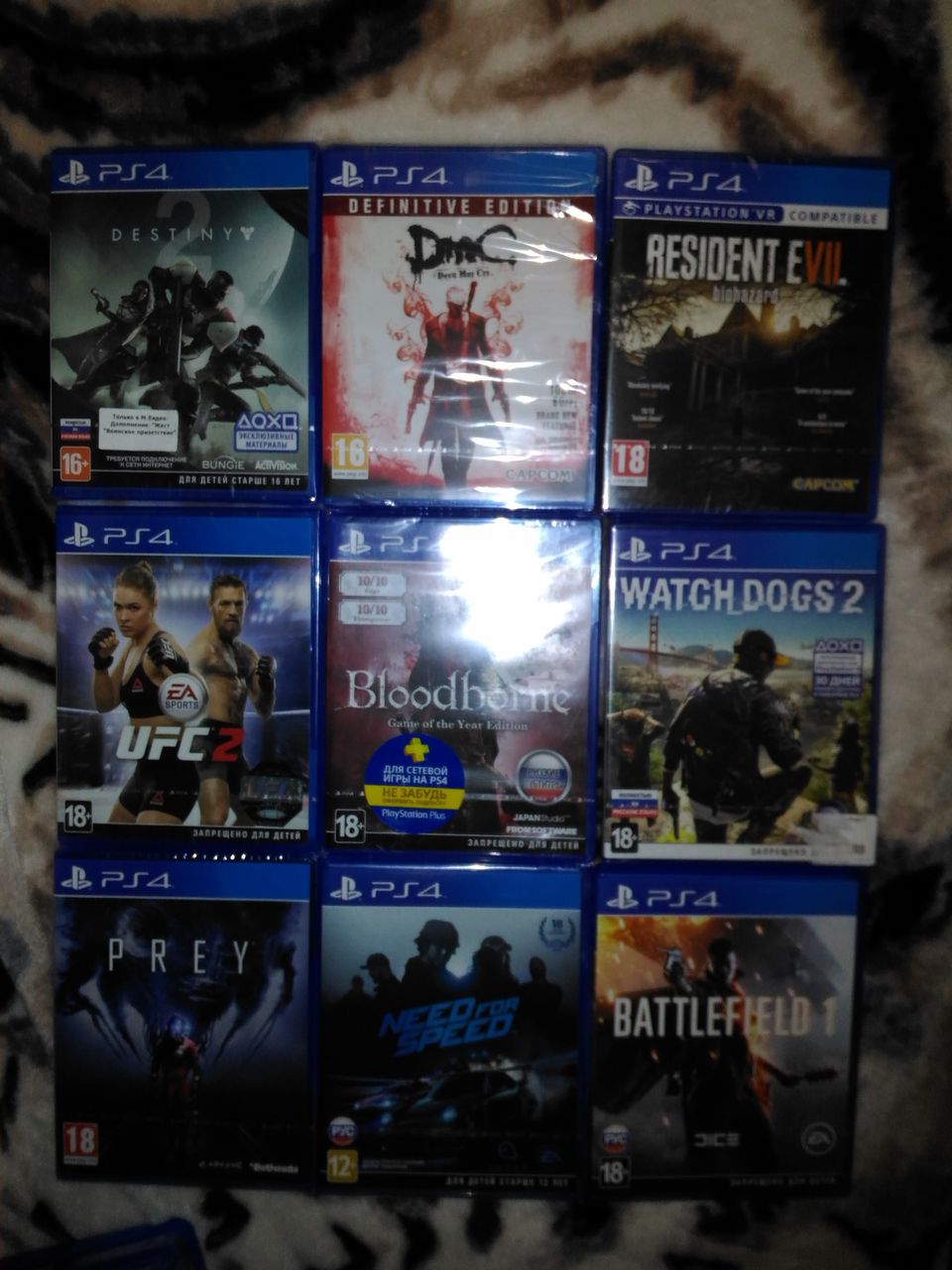 PS4 игры Destiny 2,Prey,Ghost recon,UFC2,BloodBorne,