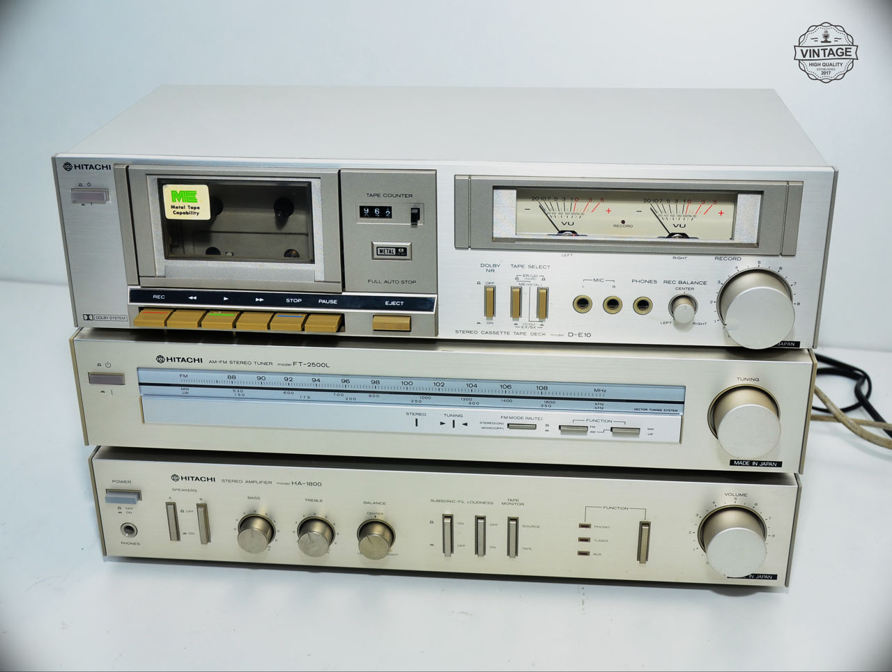 Hi-Fi Hitachi HA-1800 / FT-2500L / D-E10 Винтажная стойка Made in Japan фото 6