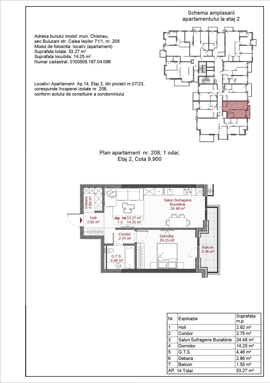 Apartament cu 2 camere, 83 m², Buiucani, Chișinău foto 2