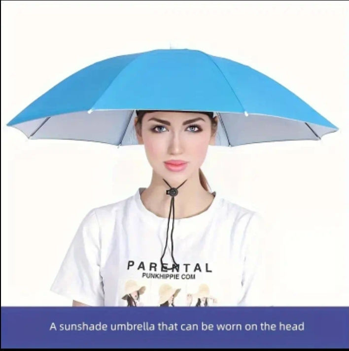 Umbrela cap pentru pescuit, pentru protectia de soare foto 1